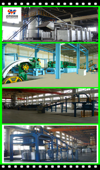 Aluminum alloy rod continuous casitng and rolling line